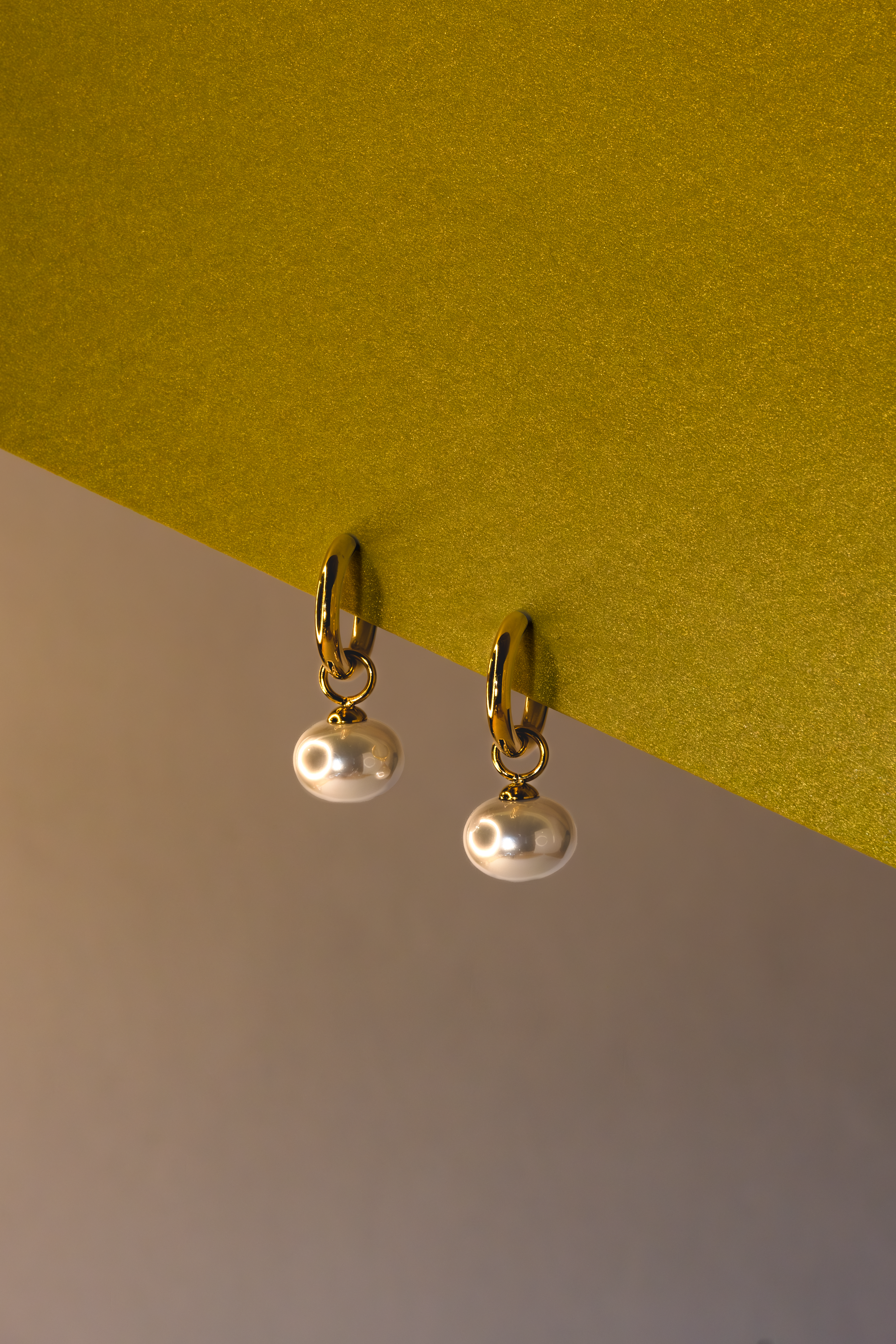 Pearl Hoop, earrings